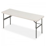 Iceberg IndestrucTables Too 1200 Series Resin Folding Table, 72w x 24d x 29h, Platinum ICE65383