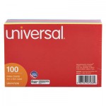 UNV47236 Index Cards, 4 x 6, Blue/Salmon/Green/Cherry/Canary, 100/Pack UNV47236