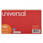 UNV47256 Index Cards, 5 x 8, Blue/Salmon/Green/Cherry/Canary, 100/Pack UNV47256