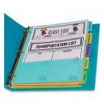 C-Line Index Dividers with Multi-Pockets, 5-Tab, 11.5 x 10, Assorted, 1 Set CLI07650