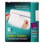 Avery Index Maker Print & Apply Clear Label Plastic Dividers, 8-Tab, Letter, 5 Sets AVE12450