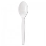 DIX TM23C7 Individually Wrapped Polystyrene Cutlery, Teaspoons, White, 1000/Carton DXETM23C7