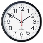 UNV10417 Indoor/Outdoor Clock, Atomic, 13 1/2", Black UNV10417