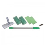 WNK01 Indoor Window Cleaning Kit, Aluminum, 72" Extension Pole, 8" Pad Holder, 4 Kits UNGWNK01CT