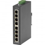 Black Box Industrial 10/100-Mbps Ethernet Switch - Unmanaged, Extreme Temperature, 8-Port LBH3080A
