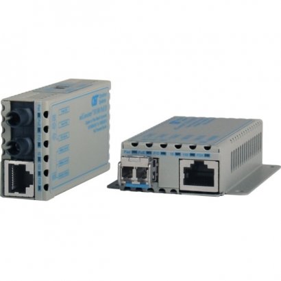 Omnitron Systems Industrial 10/100BASE-T to 100BASE-X Ethernet Media Converters with PoE Powering 1119D-0-19Z
