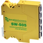 Brainboxes Industrial Compact Ethernet 5 Port Switch DIN Rail Mountable SW-505