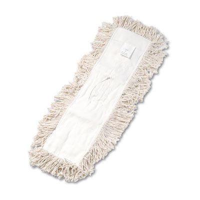 Industrial Dust Mop Head, Hygrade Cotton, 24w x 5d, White BWK1324