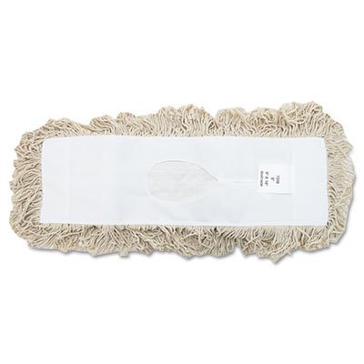 M185 Industrial Dust Mop Head, Hygrade Cotton, 18w x 5d, White BWK1318