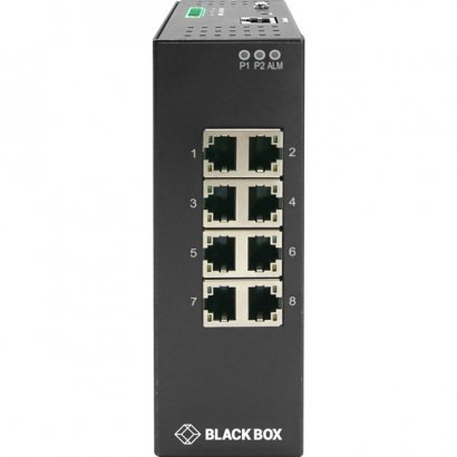 Black Box Industrial Gigabit Ethernet Managed L2+ Switch - Extreme Temperature, (8) RJ-45 LIG1080A