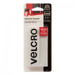 VELCRO Brand Industrial-Strength Heavy-Duty Fasteners, 2" x 4", White, 2/Pack VEK90200