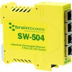 Brainboxes Industrial Unmanaged Ethernet Switch 4 Ports SW-504-X20M
