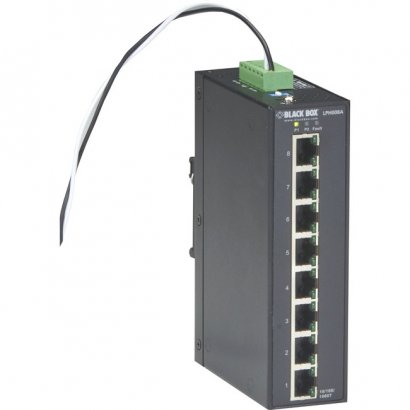 Black Box Industrial Unmanaged Gigabit PoE+ Switch - 8-Port LPH008A-R2