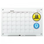 Quartet Infinity Magnetic Glass Calendar Board, 48 x 36 QRTGC4836F