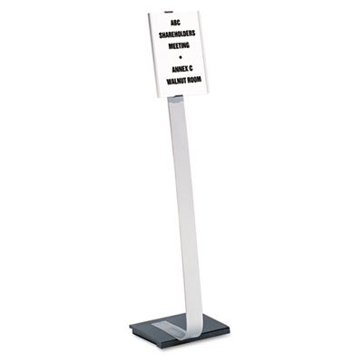 Durable Office Products Info Sign Duo Floor Stand, Letter-Size Inserts, 15 x 44-1/2, Clear DBL481423