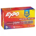 EXPO Ink Indicator Dry Erase Marker, Broad Chisel Tip, Red, Dozen SAN1946761