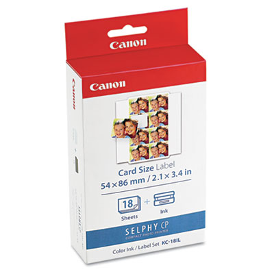 Canon Ink & Label Set, Black/Tri-Color CNM7740A001