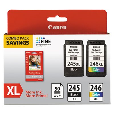 Canon Ink & Paper Combo Pack, Black/Tri-Color CNM8278B005