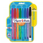 Paper Mate InkJoy 100 Stick Ballpoint Pen, Medium 1mm, Assorted Ink/Barrel, 8/Set PAP1945932