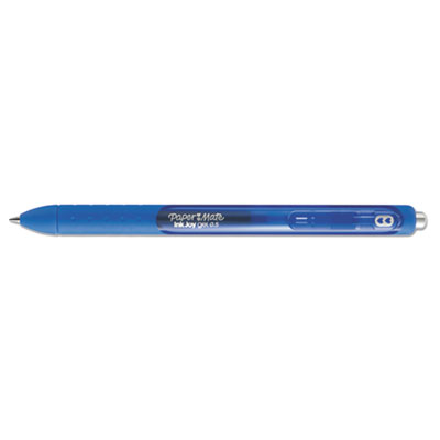Paper Mate InkJoy Retractable Gel Pen, Micro 0.5mm, Blue Ink/Barrel, Dozen PAP1951722