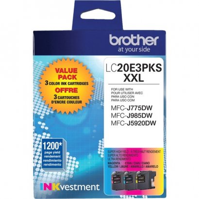 Brother INKvestment Ink Cartridge LC20E3PKS