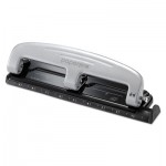 Paperpro inPRESS Three-Hole Punch, 12-Sheet Capacity, Black/Gray ACI2101