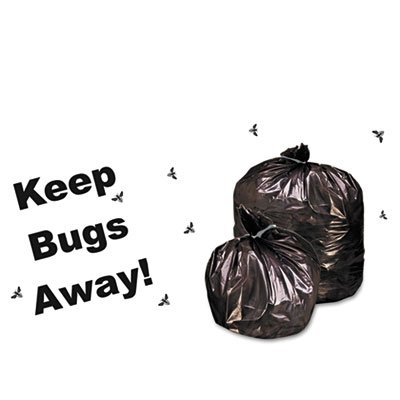 Stout Insect-Repellent Trash Garbage Bags, 55gal, 2mil, 37 x 52, Blk, 65/Box STOP3752K20