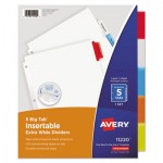 Avery Insertable Big Tab Dividers, 5-Tab, 11 1/8 x 9 1/4 AVE11220