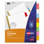 Avery Insertable Big Tab Dividers, 8-Tab, Letter AVE11123