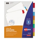 Avery Insertable Big Tab Dividers, 8-Tab, 11 1/8 x 9 1/4 AVE11222