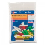 Avery Insertable Index Tabs with Printable Inserts, 1/5-Cut Tabs, Assorted Colors, 1" Wide, 25/Pack AVE16219