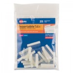 Avery Insertable Index Tabs with Printable Inserts, 1/5-Cut Tabs, Clear, 1" Wide, 25/Pack AVE16221