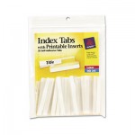 Avery Insertable Index Tabs with Printable Inserts, 1/5-Cut Tabs, Clear, 2" Wide, 25/Pack AVE16241