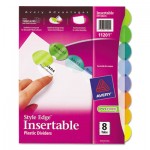 Avery Insertable Style Edge Tab Plastic Dividers, 8-Tab, Letter AVE11201