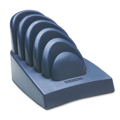 Kensington K62061B InSight Priority Puck Five-Slot Desktop Copyholder, Plastic, Dark Blue/Gray KMW62061