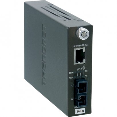 TRENDnet Intelligent 10/100Base-TX to 100Base-FX Single Mode SC Fiber Converter TFC-110S60i