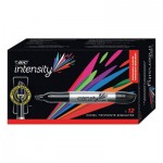 BIC GPMM11 BLK Intensity Chisel Tip Permanent Marker, Broad, Tuxedo Black, Dozen BICGPMM11BK
