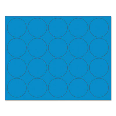 MasterVision Interchangeable Magnetic Board Accessories, Circles, Blue, 3/4", 20/Pack BVCFM1601