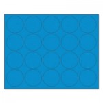MasterVision Interchangeable Magnetic Board Accessories, Circles, Blue, 3/4", 20/Pack BVCFM1601