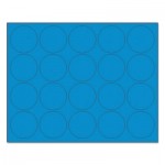 MasterVision Interchangeable Magnetic Board Accessories, Circles, Blue, 3/4", 20/Pack BVCFM1601