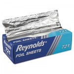 REY 721 Interfolded Aluminum Foil Sheets, 12 x 10 3/4, Silver, 500/Box, 6 Boxes/Carton RFP721