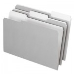 Pendaflex 4350 1/3 GRA Interior File Folders, 1/3 Cut Top Tab, Legal, Gray, 100/Box PFX435013GRA