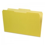 Pendaflex 4350 1/3 YEL Interior File Folders, 1/3 Cut Top Tab, Legal, Yellow, 100/Box PFX435013YEL