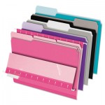 Pendaflex Interior File Folders, 1/3 Cut Top Tab, Letter, Pastel Assortment, 100/Box PFX421013ASST2