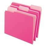 Pendaflex 4210 1/3 PIN Interior File Folders, 1/3 Cut Top Tab, Letter, Pink, 100/Box PFX421013PIN