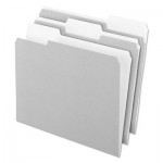 Pendaflex 4210 1/3 GRA Interior File Folders, 1/3-Cut Tabs, Letter Size, Gray, 100/Box PFX421013GRA