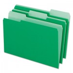 Pendaflex Interior File Folders, 1/3 Cut Top Tab, Legal, Green, 100/Box PFX435013BGR
