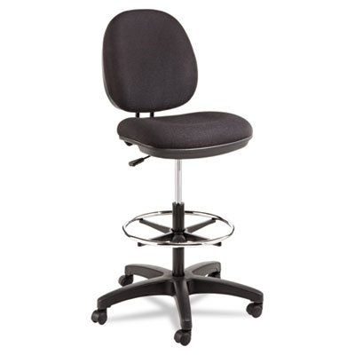 ALEIN4611 Interval Series Swivel Task Stool, 100% Acrylic With Tone-On-Tone Pattern, Black ALEIN4611