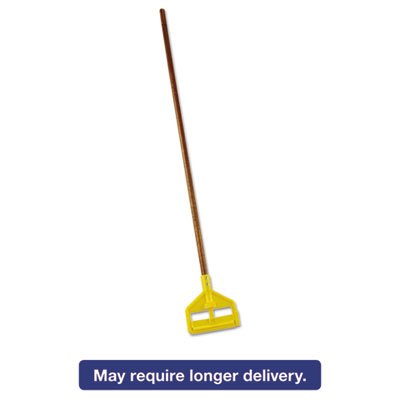 H11500 0000 Invader Wood Side-Gate Wet-Mop Handle, 54", Natural/Yellow RCPH115