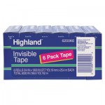 6200341000 Invisible Permanent Mending Tape, 3/4" x 1000", 1" Core, Clear, 6/Pack MMM6200K6